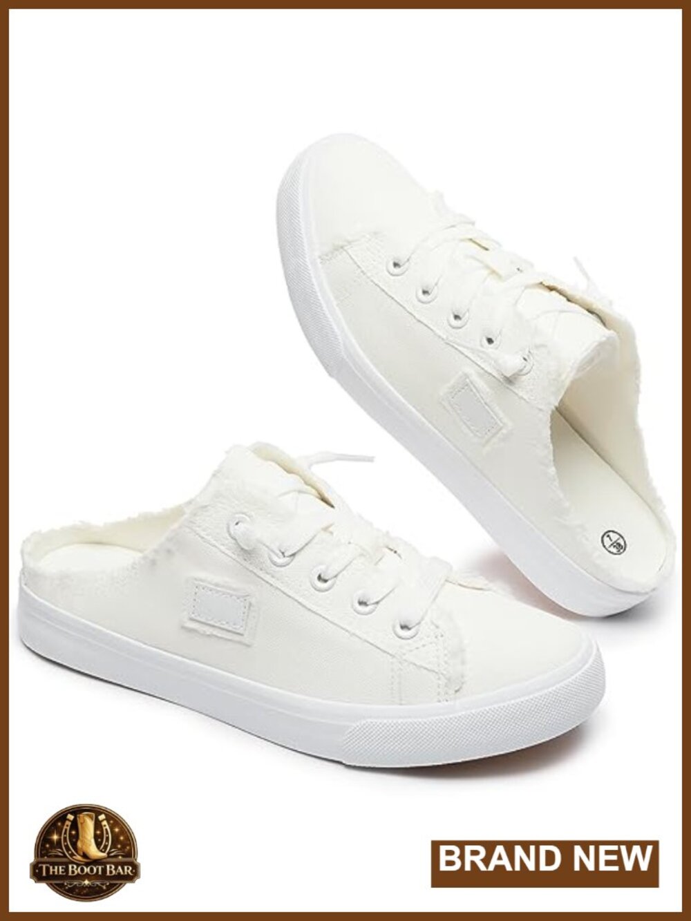 Women's Slip-On Mules Canvas Loafers Backless Walking Shoes